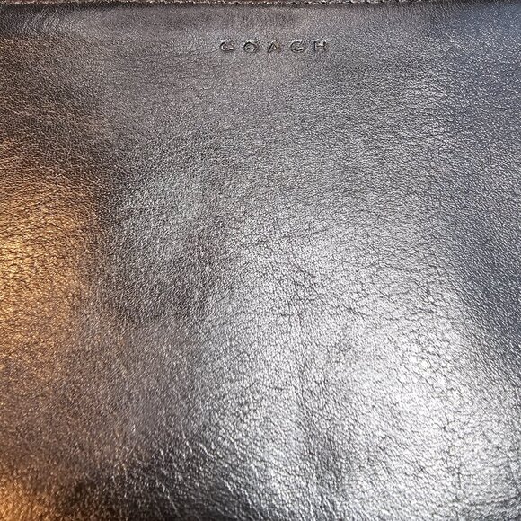 Coach Vintage Black Leather Slim Pouch - USA 90s - Picture 4 of 5